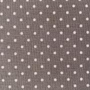 pois blanc sur tissu gris anthracite